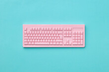 Pink Colored Papercraft Computer Keyboard.