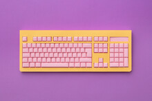 Computer Papercraft Keyboard From Colored Paper.