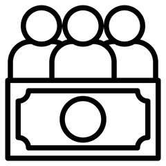 Wall Mural - money line icon