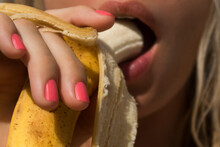 Eating A Banana Closeup