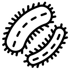 Wall Mural - bacteria outline style icon