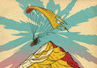 © Goce Ilievski/Stocksy - Paraglider Jumping Off Mountains Peak