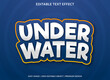 © Fuadi Alhusaini - under water text effect template design with abstract and bold style use for business brand and logo