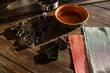 © Irina Ozhigova/Stocksy - Christmas cookie cutters in a table