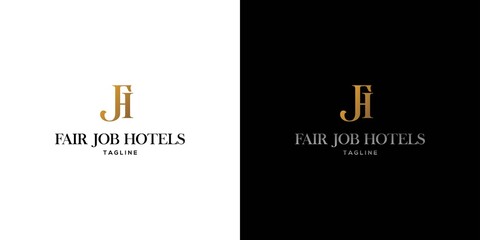 FJH hotel initials logo is modern and luxurious