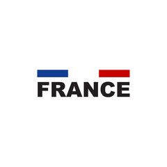 Wall Mural - France flag logo design template