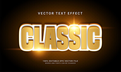 Wall Mural - Classic editable text effect with gold color