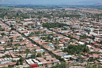 Wall Mural - Panoramic view on Los Andes city, Chile