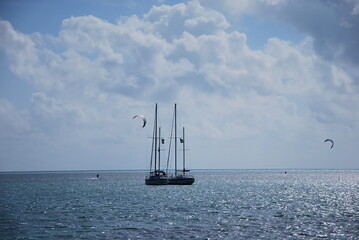 Sticker - Segelboot auf dem Atlantik am Overseas Highway auf den Florida Keys