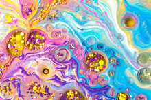 Blue & Pink Abstract Liquid Background