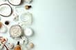 © Atlas - Skin care scrub concept on white background