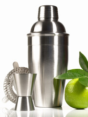 Wall Mural - Cocktail Shaker on white Background - Isolated