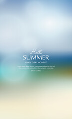 Wall Mural - summer background, blurred toropical summer backdrop