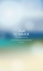 Wall Mural - summer background, blurred toropical summer backdrop