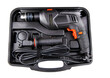 © Real_life - Electric drill in a suitcase. Keyless chuck. Gear teeth. Close-up tool. Metal details. Worker mechanics and tools
