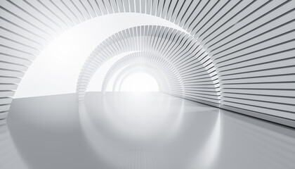 Wall Mural - abstract futuristic empty floor and room sci-fi corridor with light for showcase,room,interior,displ