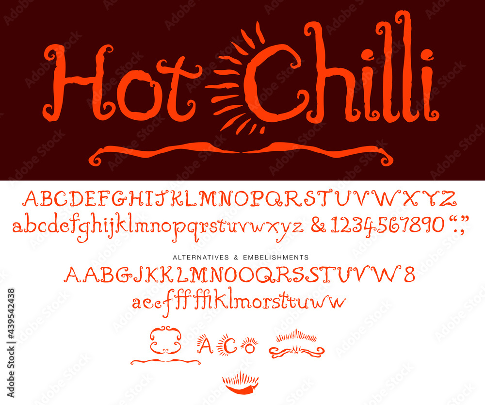Chilli Typeface Hot Chili, Chilli typeface. Inspired by the shapes found in Chilli’s ...