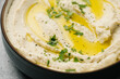 © Cameron Whitman/Stocksy - Cauliflower hummus with olive oil