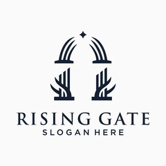 Gate logo design vector template