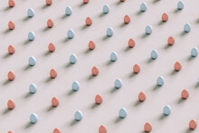Pattern Of Pink And Blue Eggs
