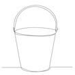 © zolotons - continuous line bucket, isolated, vector