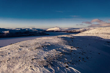 Poster - Saanatunturi mountain winter evening 02