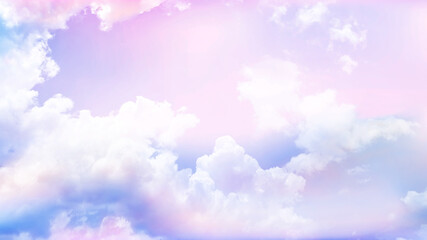 purple sky background with white cloud.fantasy cloudy sky with pastel gradient color, nature abstrac
