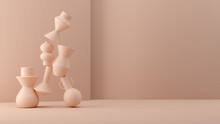 Abstract Vase Shape Composition Composition Banner/16:9