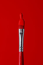 Red Paint In A Red Paintbrush