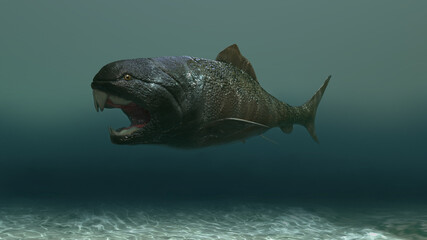 3d illustration of a dunkleosteus fish