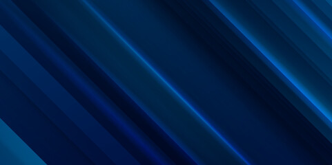 Simple minimal 3d dark blue abstract business presentation background with light stripes and overlap layers. Abstract gemoetric pattern luxury dark blue background 
