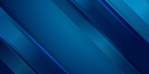 Abstract background in blue colors. Modern 3d blue business presentation background with shiny lights.