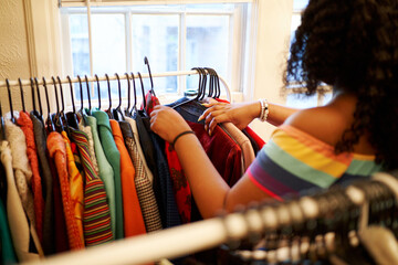 selecting clothes