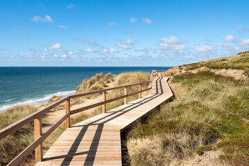 Wall Mural - hiking along the north sea coast near kampen, sylt, schleswig-holstein