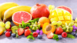 health food- fresh fruits summer selection