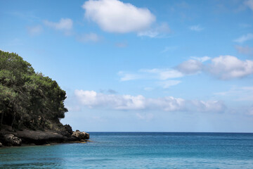 Beautiful view of sea and rocky coast on nice summer day