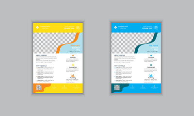 minimal corporate brochure design flyer template pro vector illustration