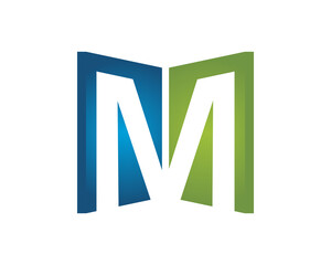m letter screen icon logo template