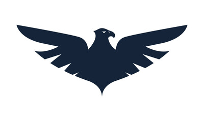 Wall Mural - hawk emblem silhouette