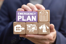 Concept of Emergency Preparedness Plan. Business Evacuation Training concept. Emergency preparedness instructions for safety.