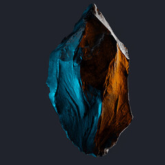 Wall Mural - rocks minerals colorful dark stone background, black rock isolated graphic element 3d rendering, pos