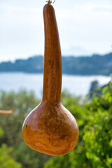 Poster - traditional decorative zucchini, water pumpkins, Greek island