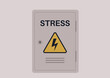 A stress concept, electricity box with a high voltage sign, anger management