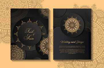 Poster - elegant premium wedding invitation card, luxury modern invitation card