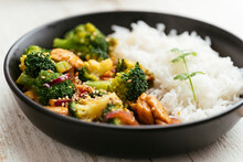 Broccoli, Vegan Chickun Stir-fry