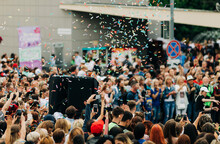  Confetti And Crowd On The Street
