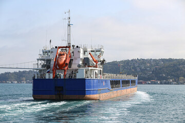 Wall Mural - Cargo Ship in Sea