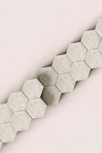 Abstract Marble Hexagons On Grey Background