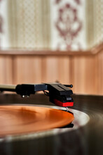 Disc Being Played In A Turntable