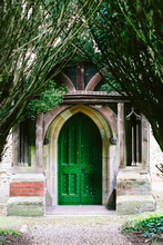 Green Church Door
